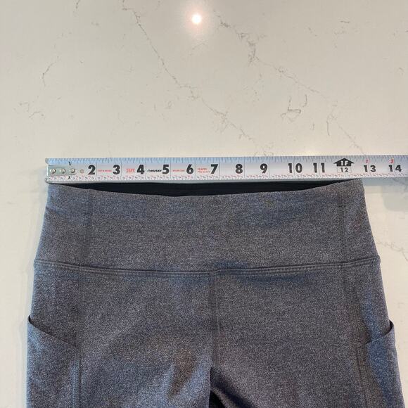 Lululemon Pace Rival Crop Leggings Gray and Black Size 4 - Picture 9 of 10